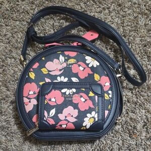 Kate Spade Traveler Canteen Crossbody Bag- Navy and Pink.